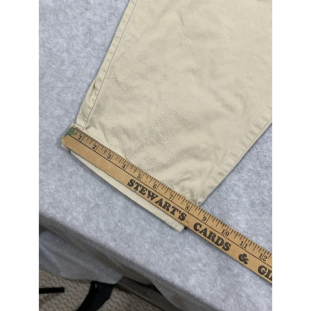 Polo Ralph Lauren Hammond Pants mens 34x32 (30) Tan Cotton Cuffed‎ Pleated
